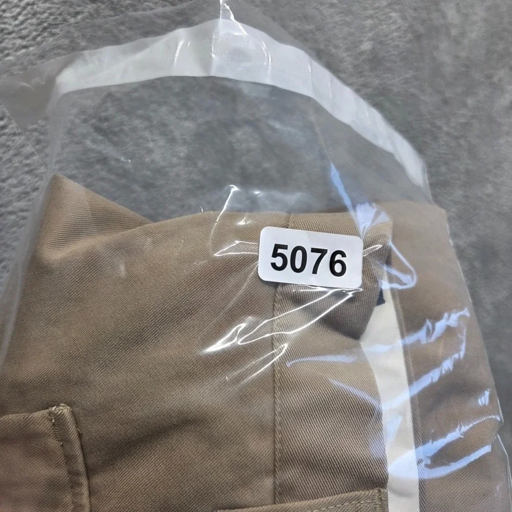 Dockers Pants Mens 44X30 Beige Chinos Classic Fit Flat Front Straight Leg Preppy